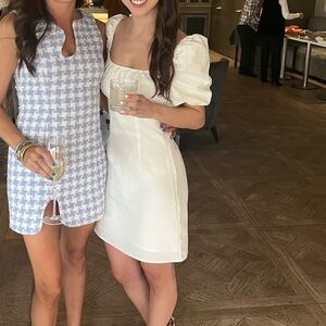 Gianni Bini Blue and White Mini Dress